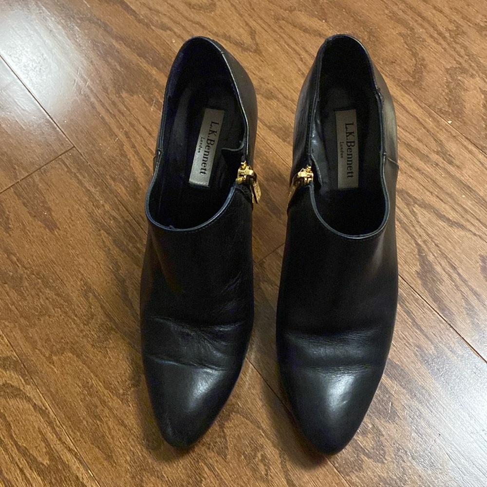 L.K. Bennett London Leather High Heels, Size 39 (8), minor scuffs as pictured